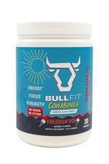 Bullfit Cowabunga peach mango shaker demonstrates easy, on-the-go hydration.