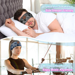 BULYPAZY sleep headband with mid-forehead control panel for easy music control