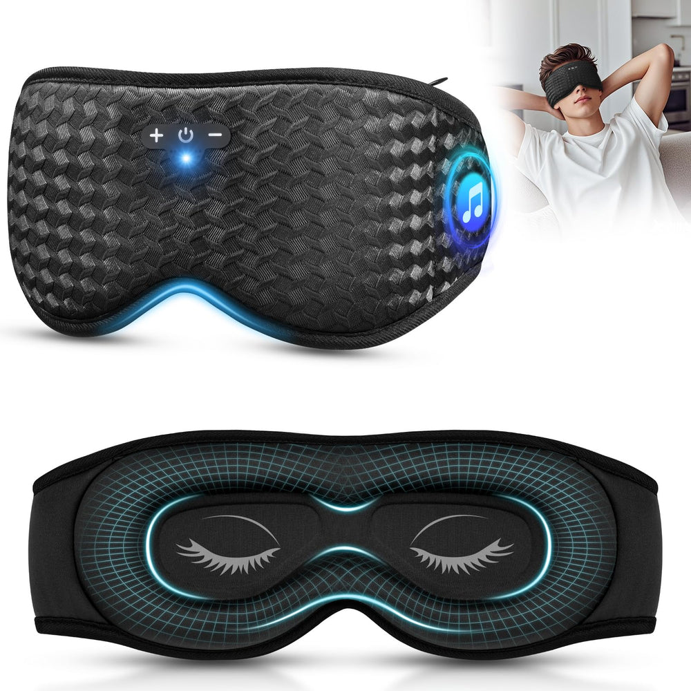 BULYPAZY sleeping eye mask with integrated headphones for immersive sleep