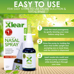 Bundle of three nasal sprays ready for family use.