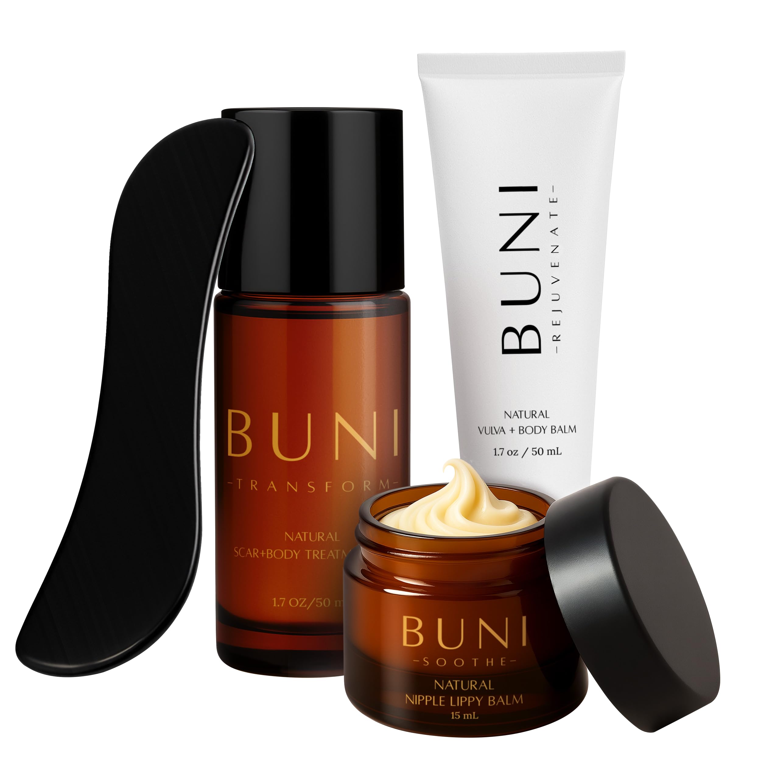 BUNI Vulva Balm jar close-up showing gentle hydration for delicate skin
