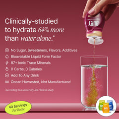 Buoy Electrolyte Drops variety-pack dissolves in coffee for hydration