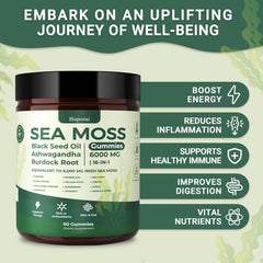 Buporai Sea Moss Gummies with Irish Sea Moss extract rich in minerals
