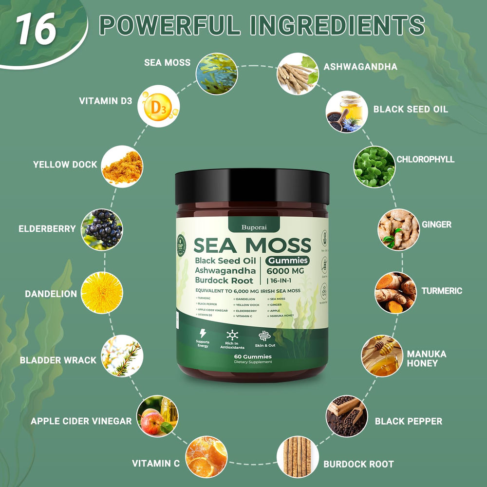 On-the-go daily wellness with Buporai Sea Moss Gummies