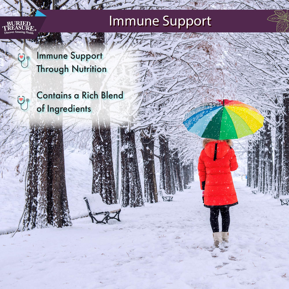 Buried Treasure ACF Advanced Immune Echinacea bottle showcasing herbal immune blend