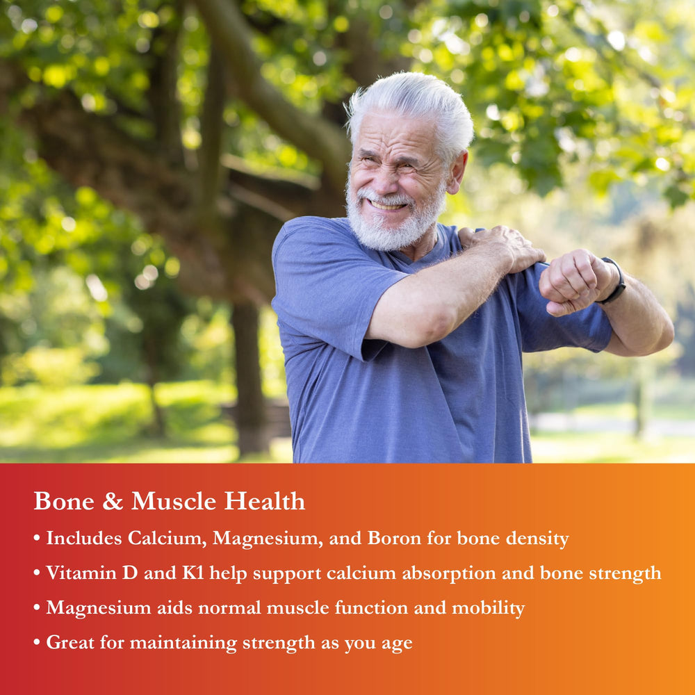 Buried Treasure Active 55 Plus liquid multivitamin highlights convenient daily nutrition.