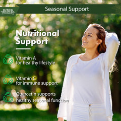 Buried Treasure Aller Ease quercetin closeup highlights natural respiratory support ingredients