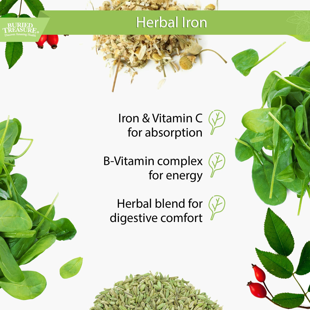 Buried Treasure Herbal Iron being poured into glass for easy dosing.