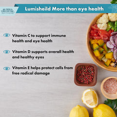 Buried Treasure LumiShield Plus peppermint bottle label emphasizes gluten- and dairy-free features.