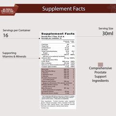 Buried Treasure Men's Prostate bottle label close-up highlighting ingredients and clean label