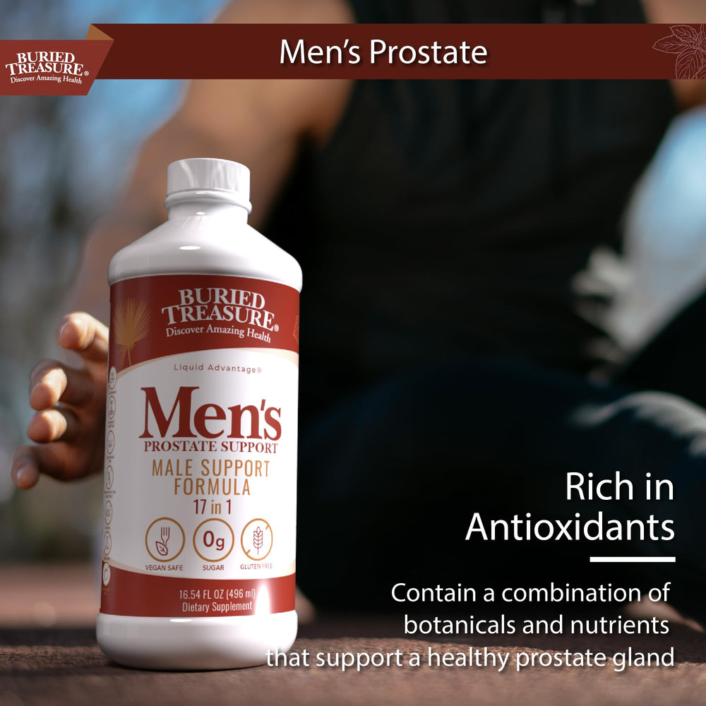 Buried Treasure Men's Prostate 16 oz bottle in BPA-free packaging