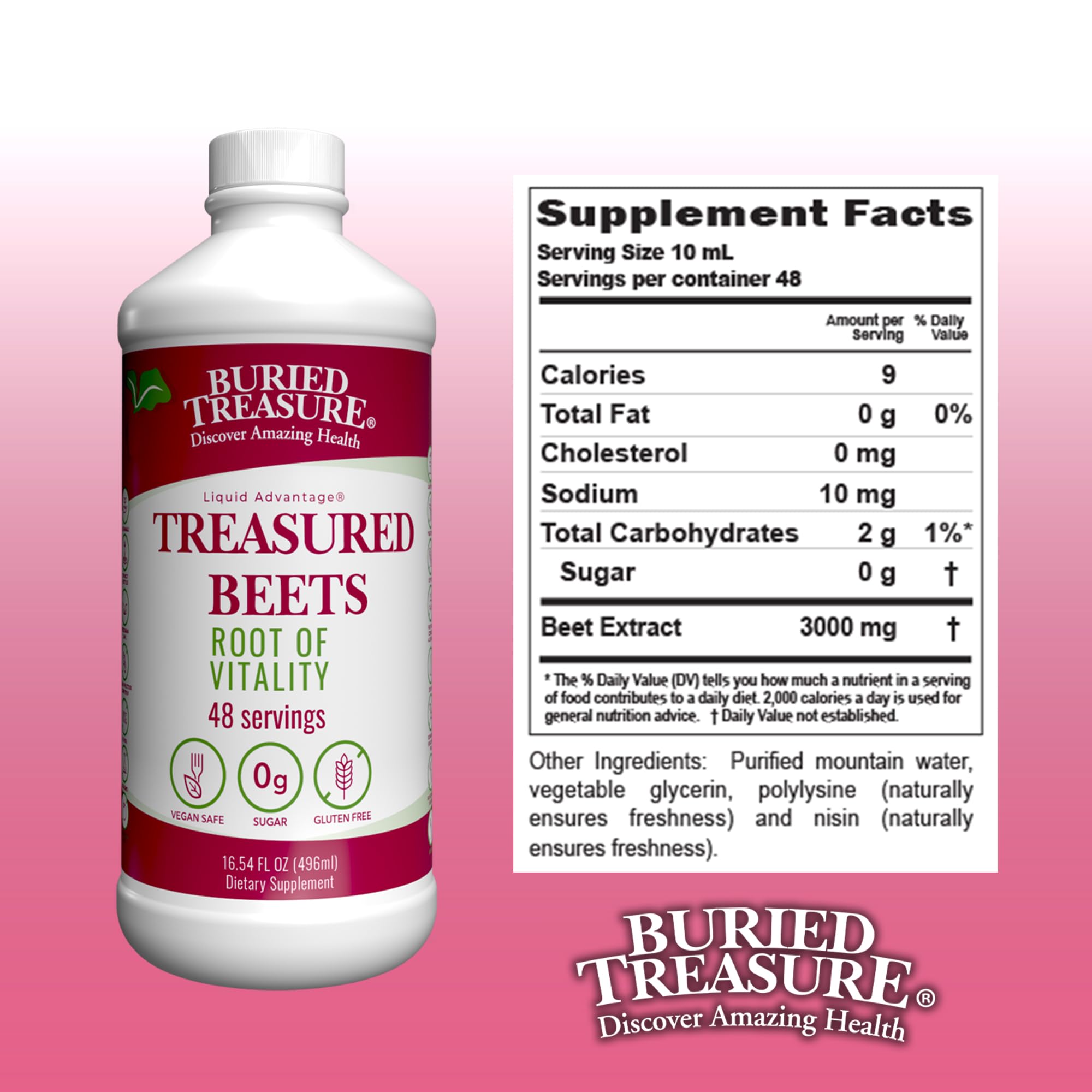 Buried Treasure Treasured Beets concentrate visual highlights high nitrate content
