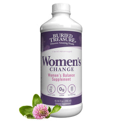 Buried Treasure Women’s Change bottle illustrating daily balance support.