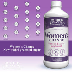 Buried Treasure Women’s Change ingredients list highlights Dong Quai and Red Clover.