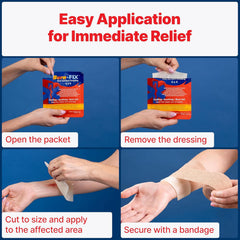 BurnFix safe for facial burns and kids with gentle removal.