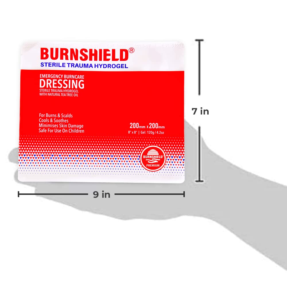Three-pack Burnshield provides ready-to-use coverage for different burn scenarios.