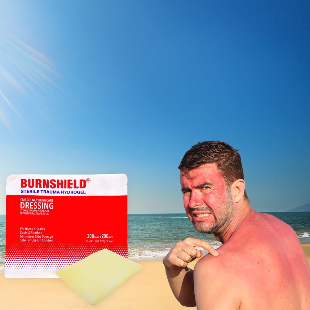 Burnshield non-adhesive dressing allows painless removal for quick assessment.