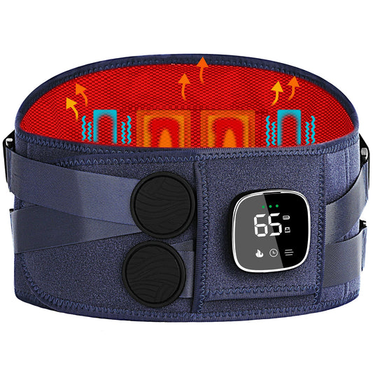 Burrki cordless heating pad front view provides portable warmth for quick relief on the go.