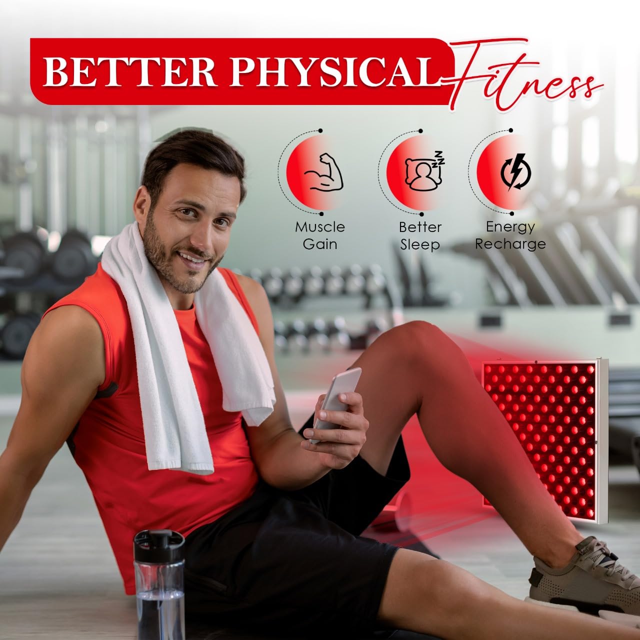 Business Climax LED Red Light Therapy Panel durable design for long-term use.