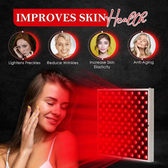 Business Climax LED Red Light Therapy Panel in a massage-like session.