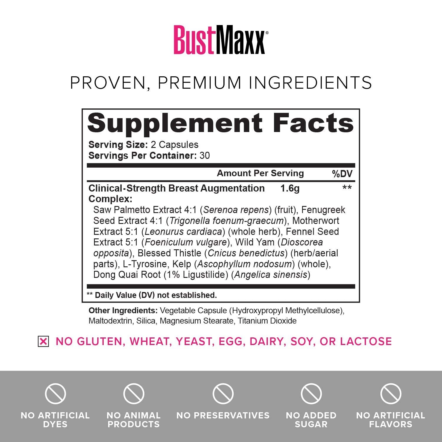 BustMaxx packaging displays safety and quality with clear labeling.