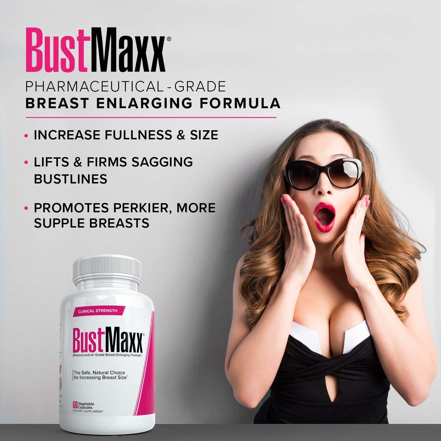 BustMaxx three-bottle pack signals a convenient, natural option for curves.