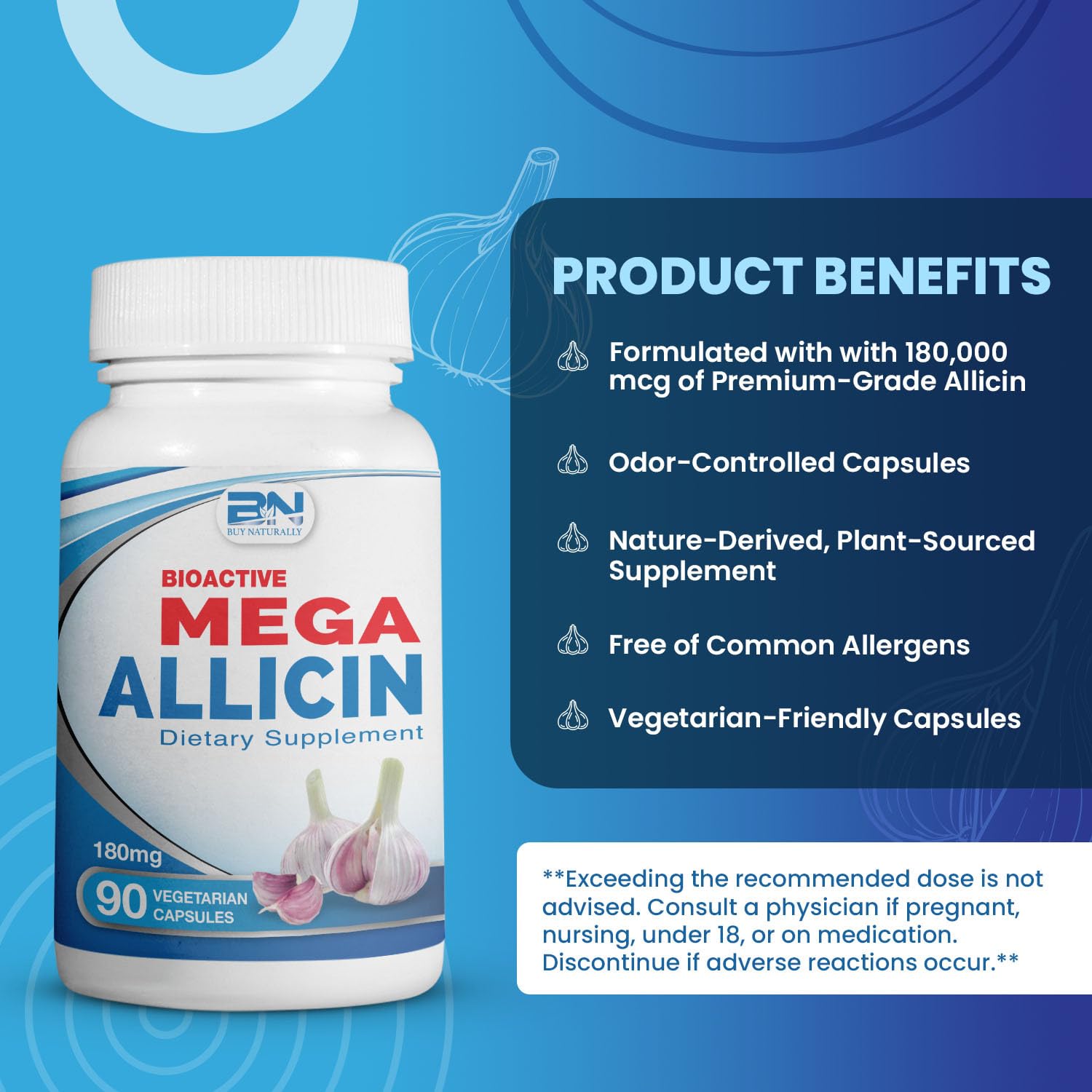BuyNaturally European garlic derived allicin extraction visual
