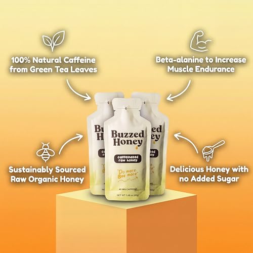 Buzzed Honey Go Packs 1oz packet on a clean surface for portable fueling