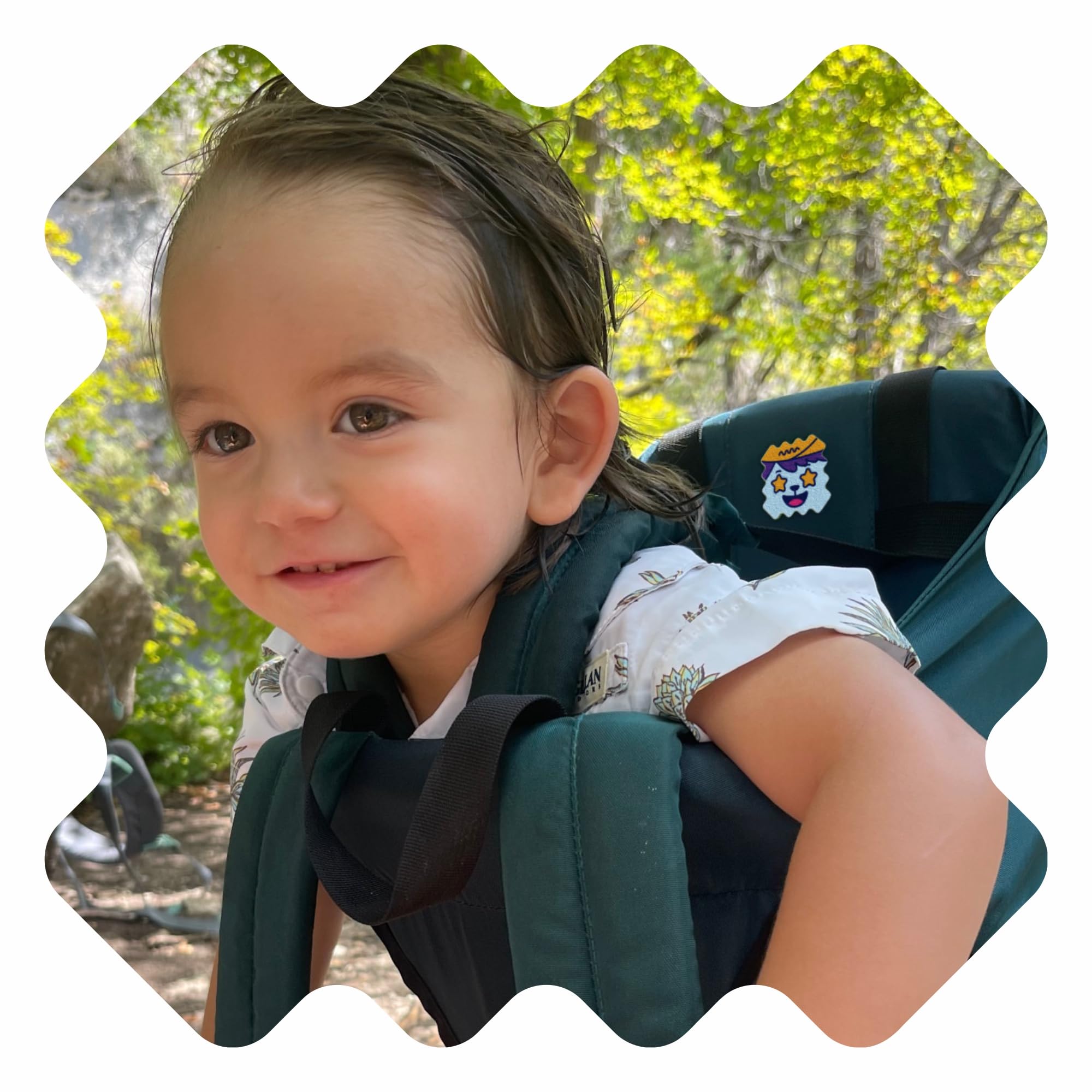 BuzzPatch colorful patterns on kids show fun, easy application and quick wear