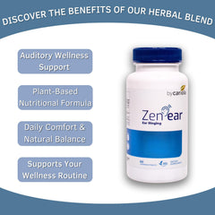 Close-up of Zen Ear chewable tablets for convenient daily use