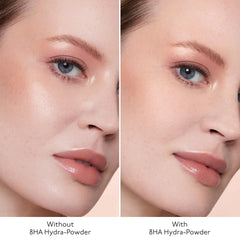 Oil-control touch-ups with By Terry Hyaluronic Hydra-Powder keep makeup fresh all day.