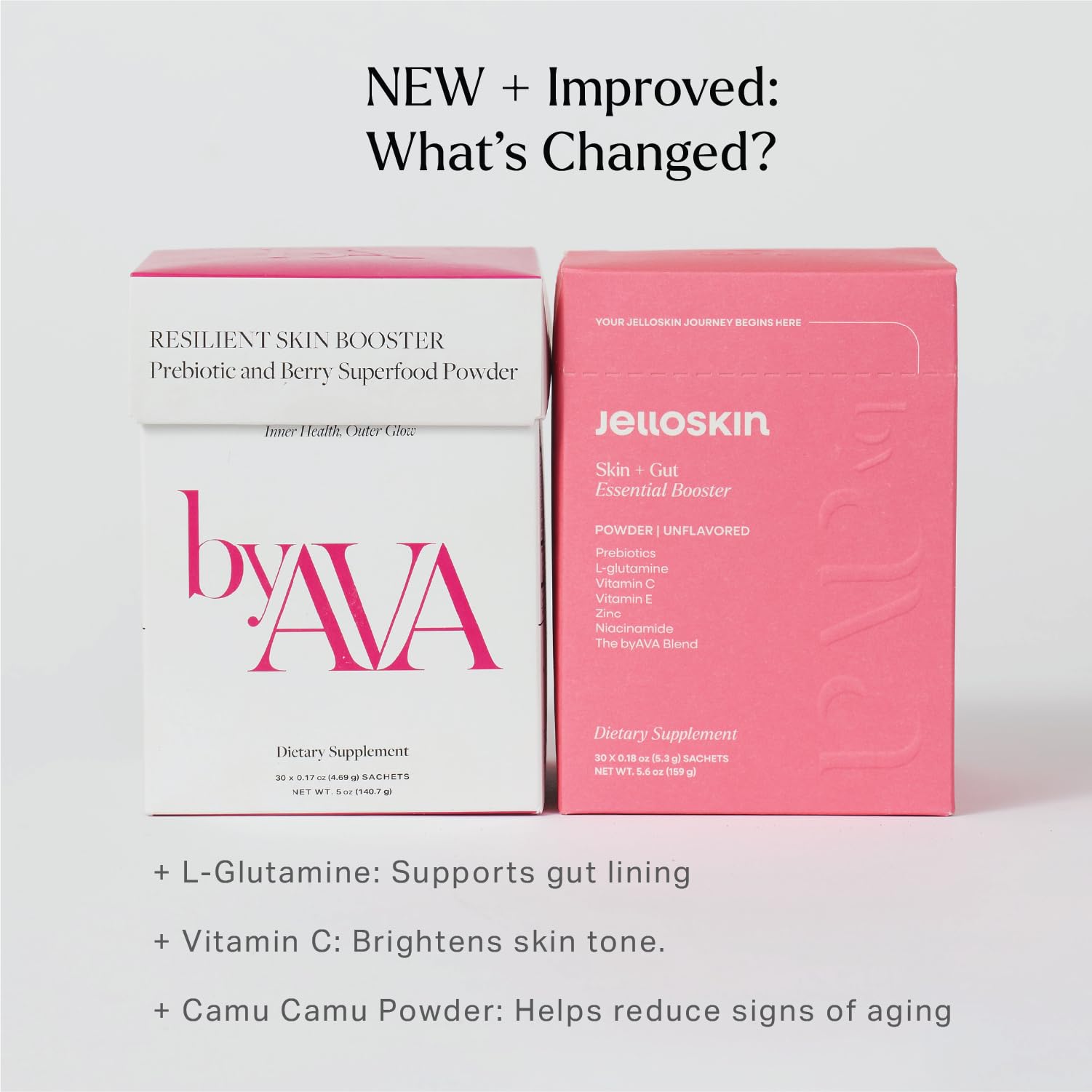 byAVA Jelloskin powder dissolving smoothly in a glass