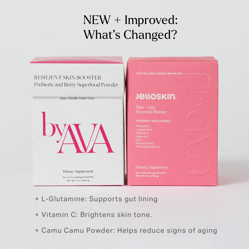 byAVA Jelloskin powder dissolving smoothly in a glass
