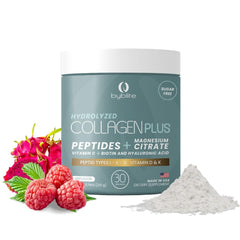 Byblite hydrolyzed collagen bottle front for joint support and daily wellness.