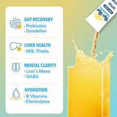 Bye-Bye Weekend zero sugar lemonade glass ready to sip.