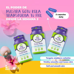Bye Bye Gotu Kola capsules close-up for daily skin nourishment support
