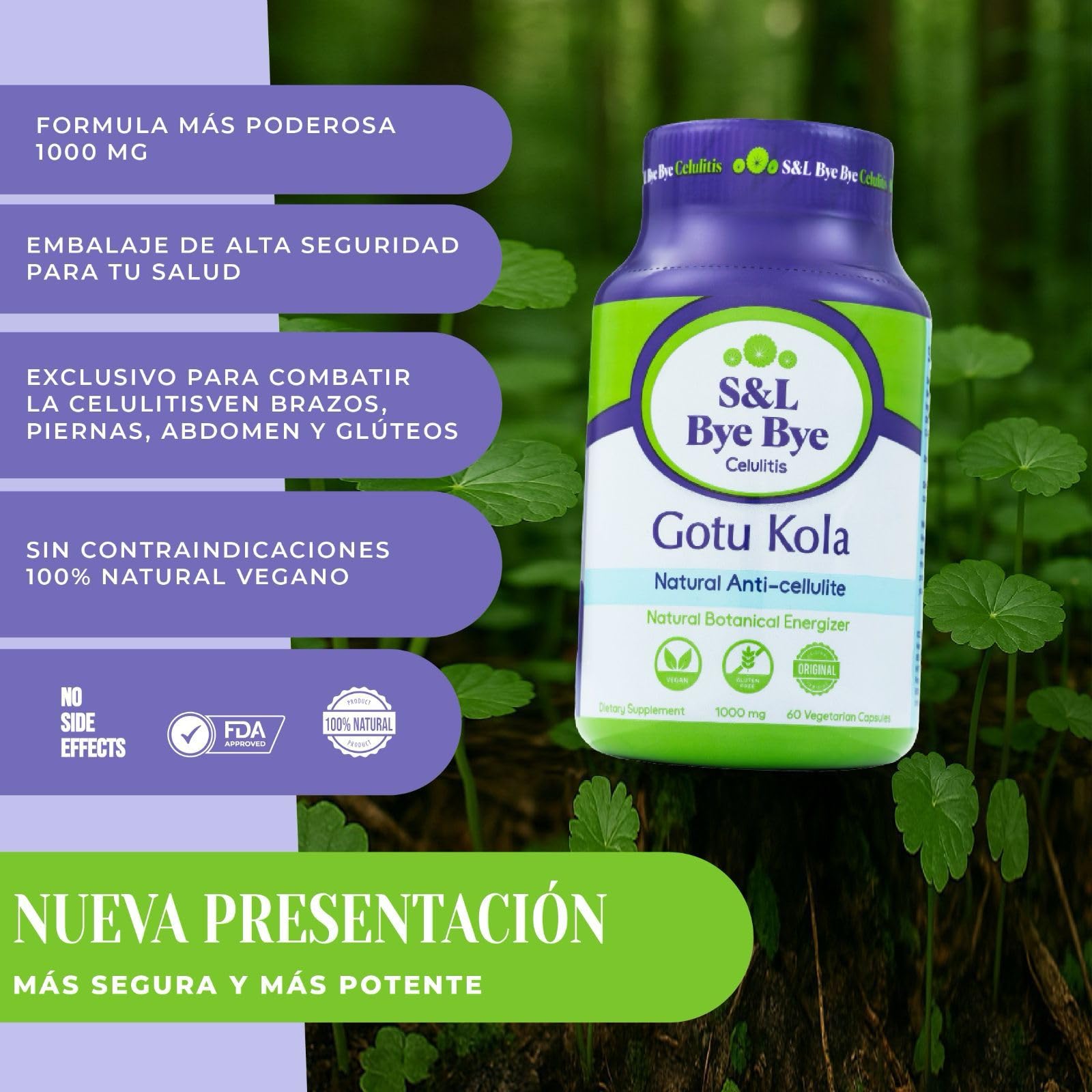 Bye Bye Gotu Kola in hand, portable skin support