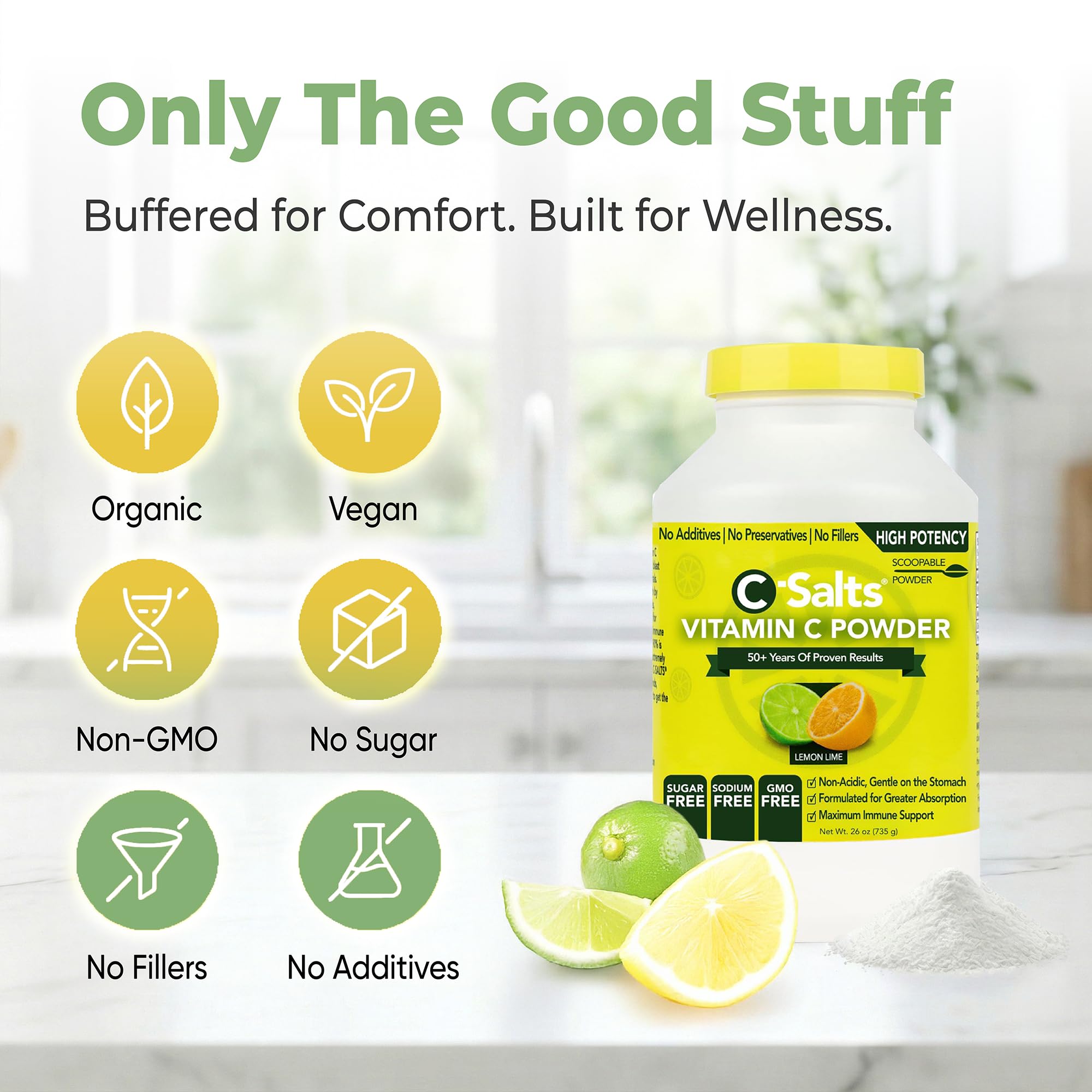 C-Salts organic vegan non-GMO label emphasizing clean nutrition