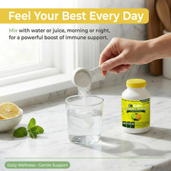 C-Salts Lemon Lime flavor in a glass for refreshing daily intake