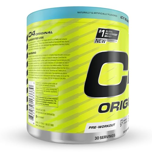 C4 label closeup shows 200mg caffeine for fast energy