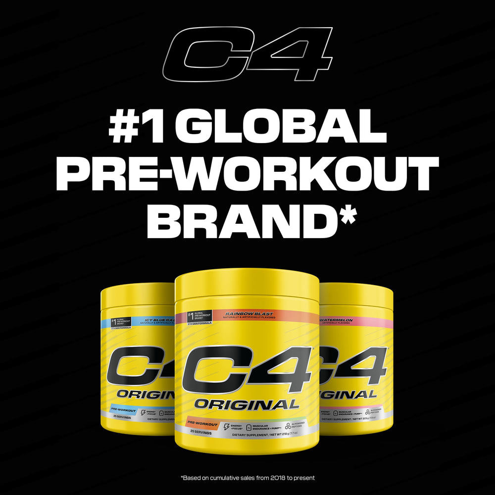 C4 Original Hawaiian Punch gym-scene conveys sustained endurance for heavy training