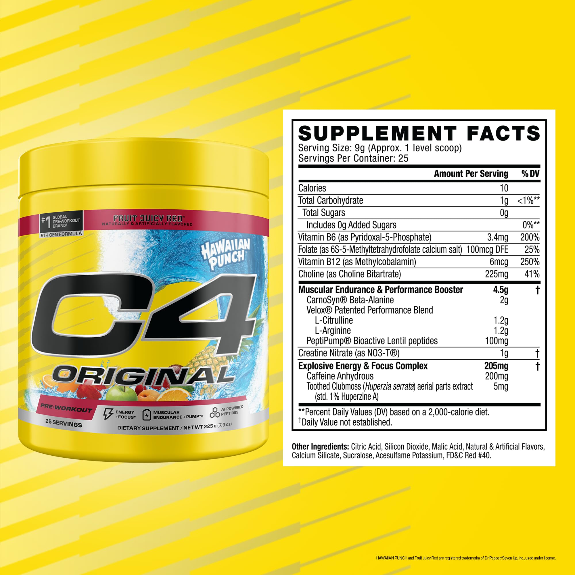 C4 Original Hawaiian Punch scoop highlights easy dosing for steady energy during workouts
