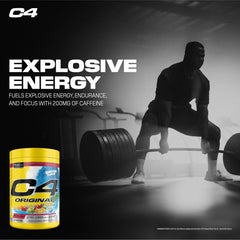 C4 Original Hawaiian Punch serving scoop demonstrates convenient pre-workout use.