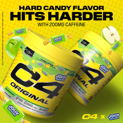 Can of C4 Original Jolly Rancher Green Apple for on-the-go energy.