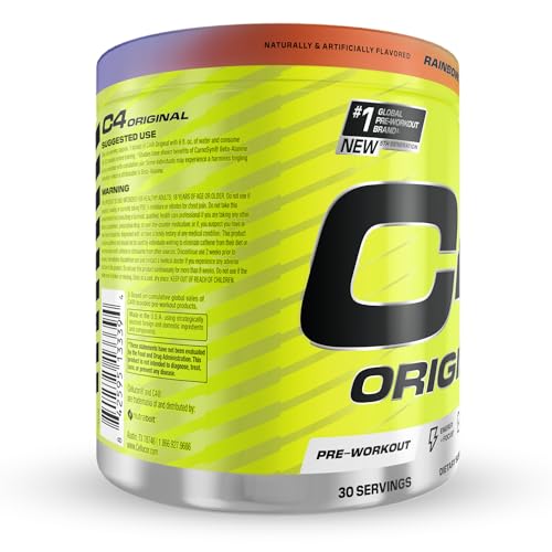 C4 Original label close-up highlights AI powered PeptiPump and performance ingredients.