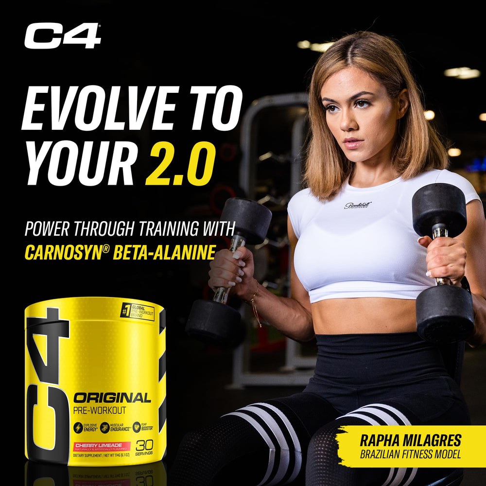C4 Original pre-workout cherry limeade glass with ready-to-mix liquid