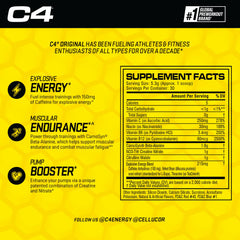 C4 Original scoop and jar showing quick serving for workouts.