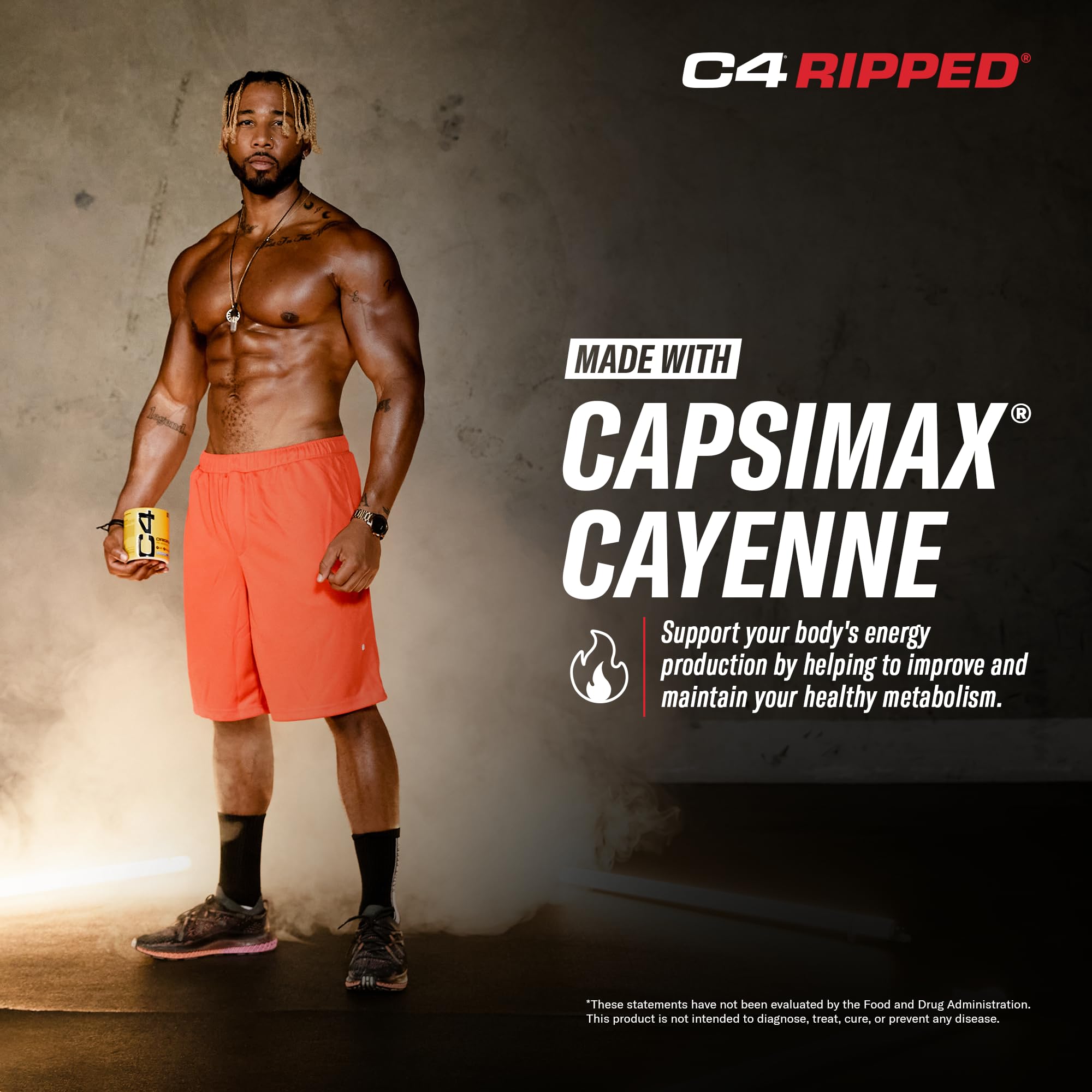 C4 Ripped powder dissolving in water for a smooth energy lift