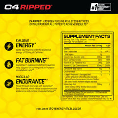 C4 Ripped serving scoop for convenient pre-workout dosing and energy