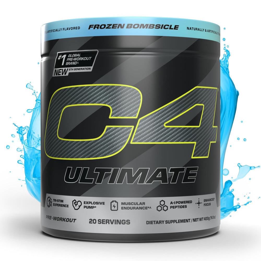 C4 Ultimate Frozen Bombsicle can—pre-workout energy boost